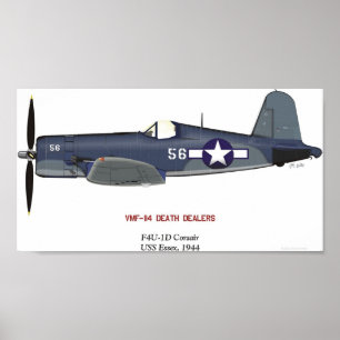 Póster F4U-1D Vwon Corsair "Sun Setter"