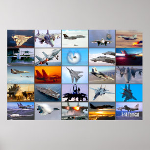 POSTER F-14 "MONTAGEM TOMCAT"