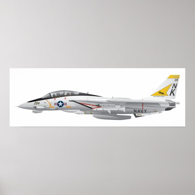 Poster F-14 Tomcat Jet VF-21 (Frente)