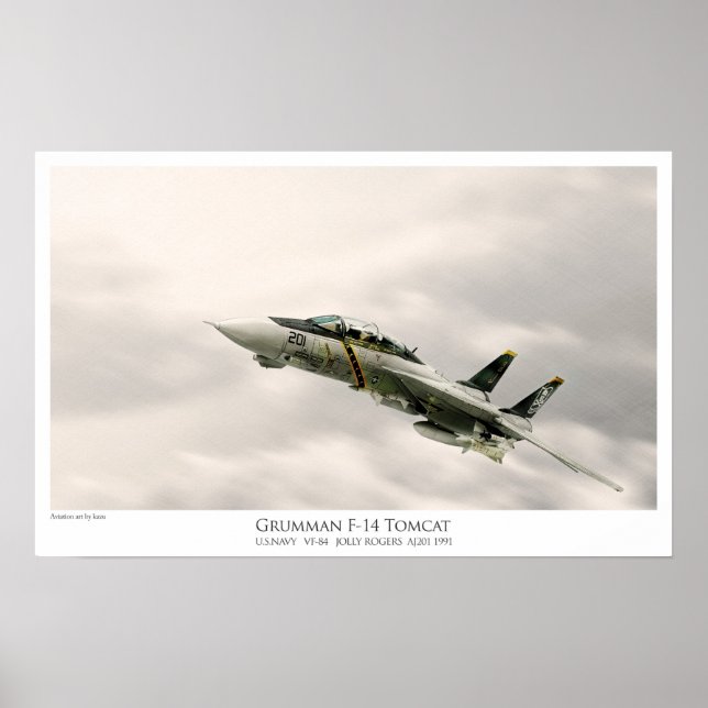 PÓSTER F-14A TOMCAT VF-84 JOLLY ROGERS (Frente)