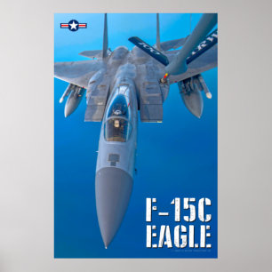 POSTER F-15C ÁGUA