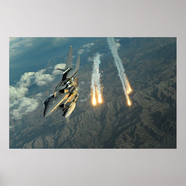 Poster F-15E Aeronaves de águia em greve (Frente)
