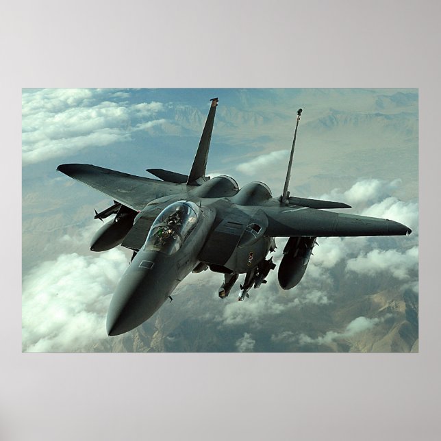 Poster F-15E Aeronaves de águia em greve (Frente)