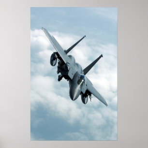 Poster F-15E Aeronaves de águia em greve