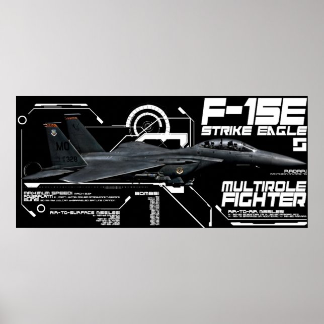 Póster F-15E Águia de Greve (Frente)