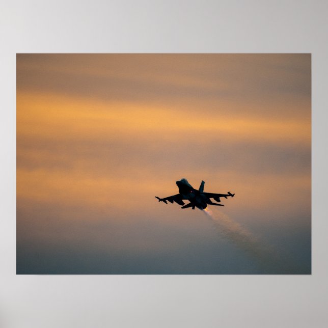 Póster F-16 Combate a aeronaves Falcão (Frente)