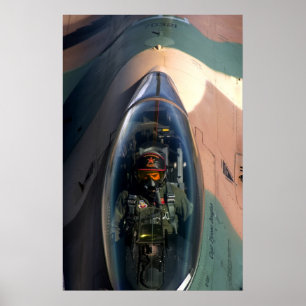 Poster F-16 Combate a aeronaves Falcão