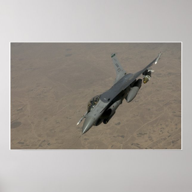 Poster F-16 Combate a aeronaves Falcão (Frente)