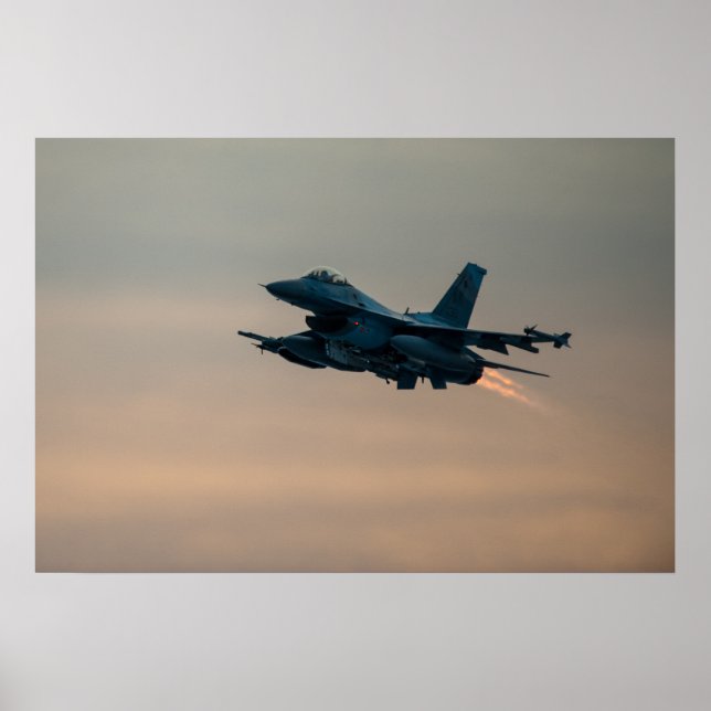 Poster F-16 Combate a aeronaves Falcão (Frente)