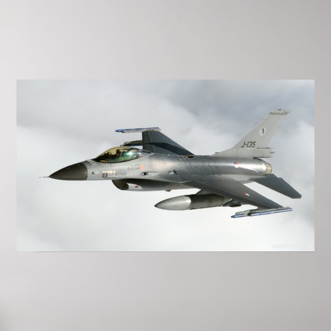 Póster F-16 da Força Aérea Real dos Países Baixos (Frente)