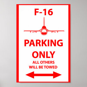 Póster F-16 que estaciona somente o sinal