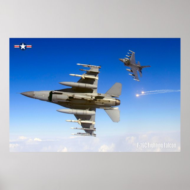 POSTER F-16C FALCÃO DE LUTA (Frente)