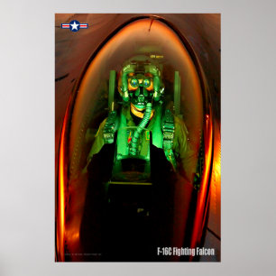 POSTER F-16C PILOTO DE FALCON DE LUTA