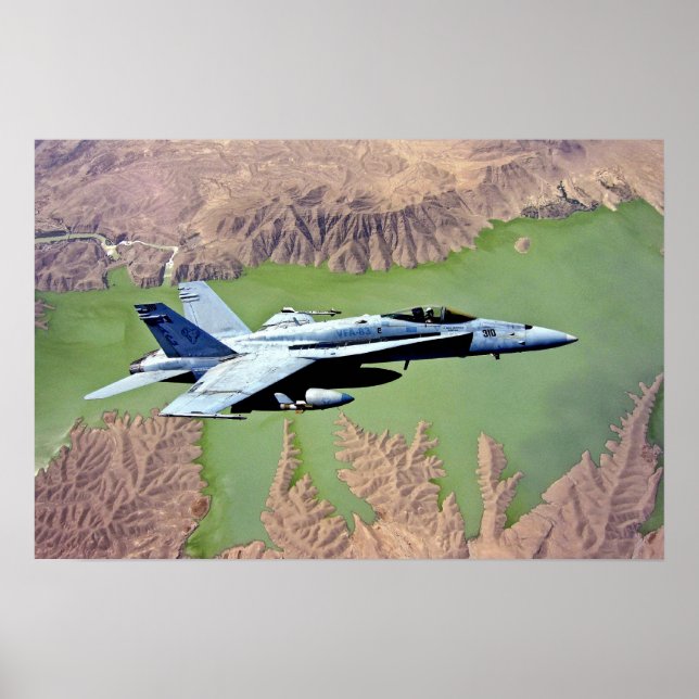 Póster F-18 sobre o Afeganistão. (Frente)