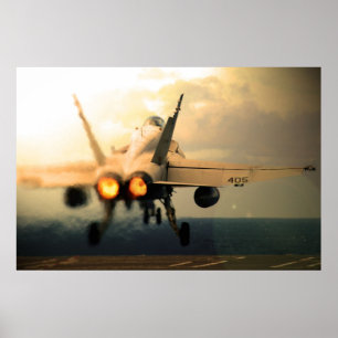 Póster F-18C Transportadora Hornet Após Desativação do qu