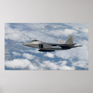 Poster F-22 Aeronaves Raptores