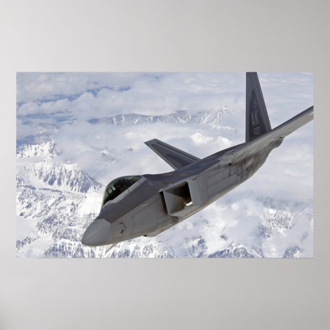 Poster F-22 Aeronaves Raptores (Frente)