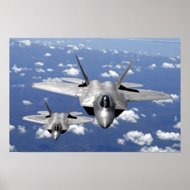 Poster F-22 Raptores furtivos (Frente)
