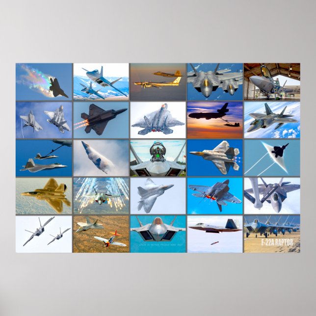 POSTER F-22A RAPTOR "MONTAGE" (Frente)