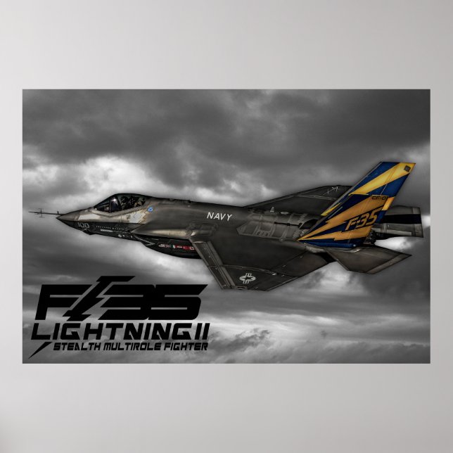 Póster F-35 Relâmpago II (Frente)