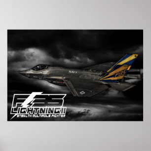 Póster F-35 relâmpago II