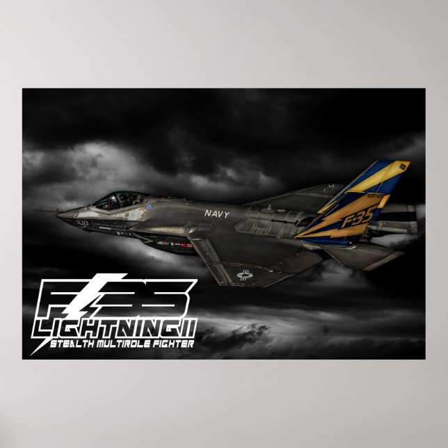 Póster F-35 Relâmpago II (Frente)