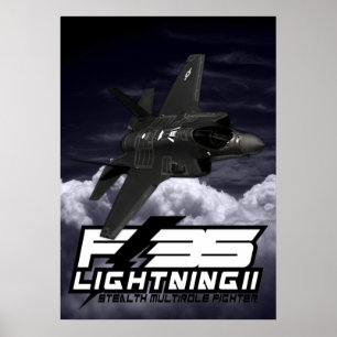Póster F-35 relâmpago II