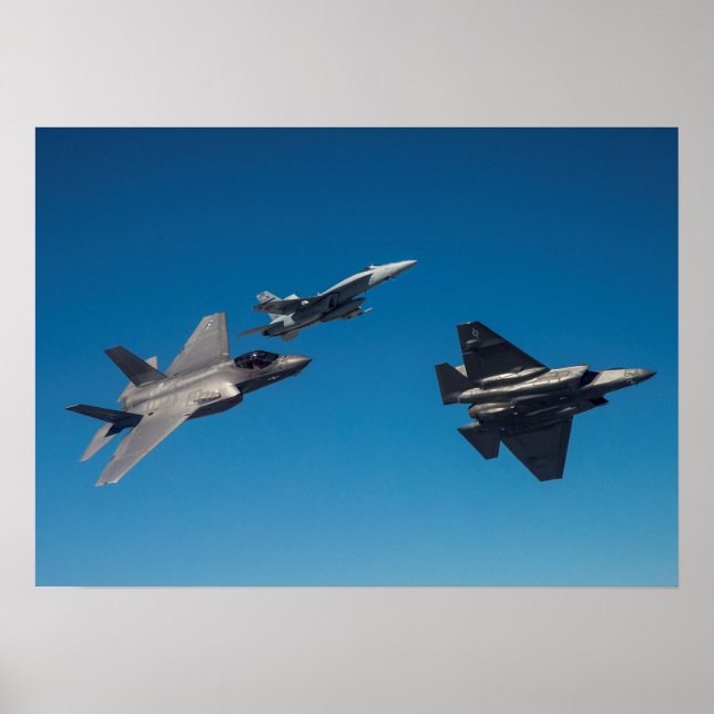 Poster F-35C Relâmpago II (Frente)