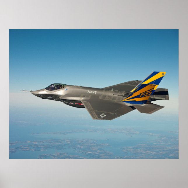 Poster F-35C Relâmpago II (Frente)