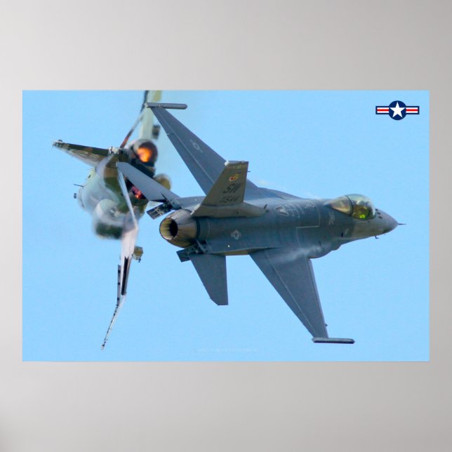Poster F-4 FANTOM e F-16 FALCÃO DE LUTA (Frente)