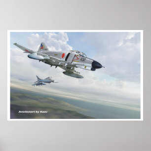 Póster F- 4EJ Phantom II 302 segundo Wing, JASDF