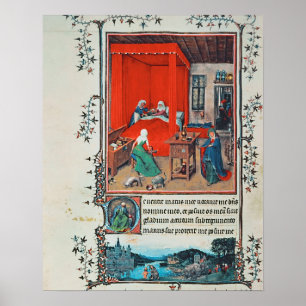 Póster f.93v o nascimento de John The Baptist e do Baptis