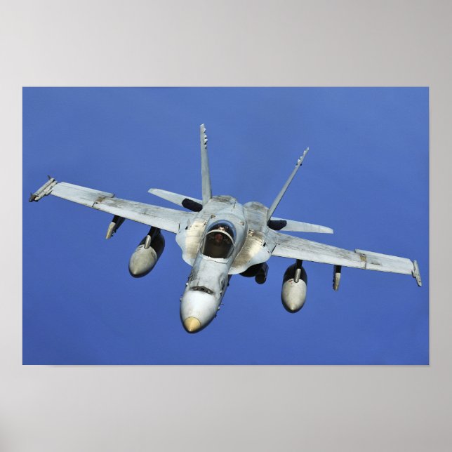 Póster F/A-18 Hornet participa de uma missão (Frente)