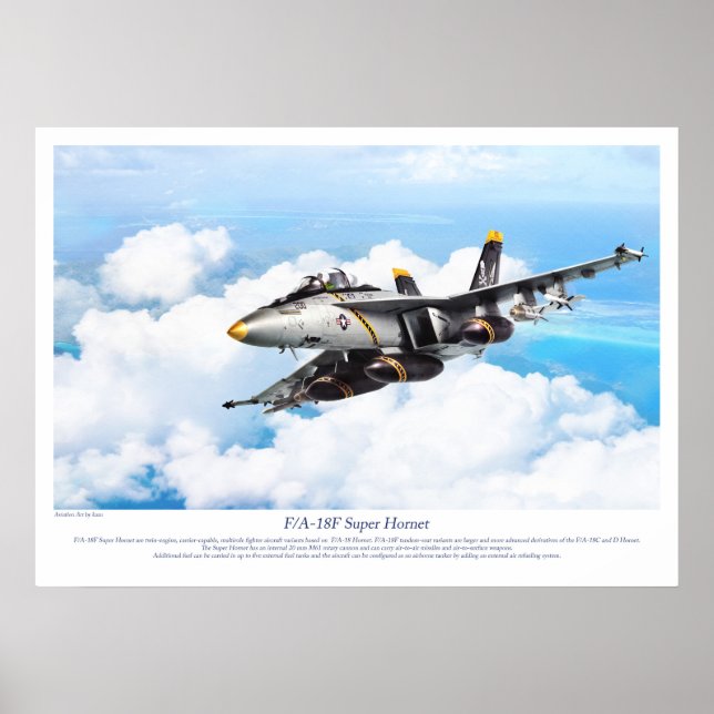 Poster "F/A-18F Super Hornet" (Frente)