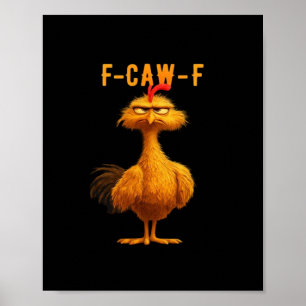 Poster F-Caw-F-Chicken Essencial Minimal Limpo