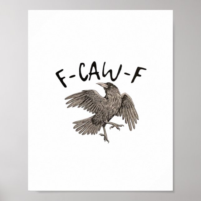 Poster F-Caw-F Clássico Estético Casual (Frente)