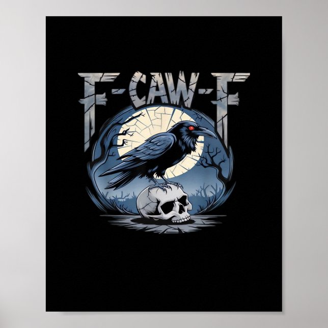 Poster F-Caw-F Corvo Clássico Corvo ao Luar (Frente)