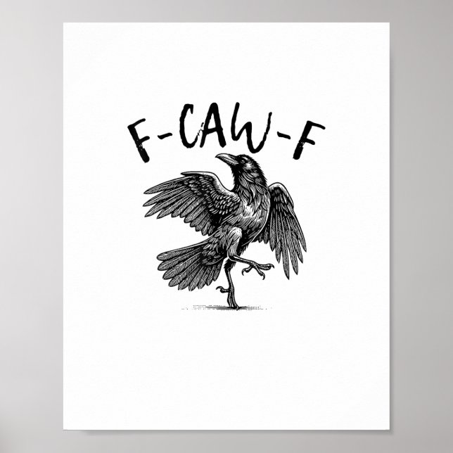 Poster F-Caw-F Corvo Engraçado Corvo Temporada Assustador (Frente)