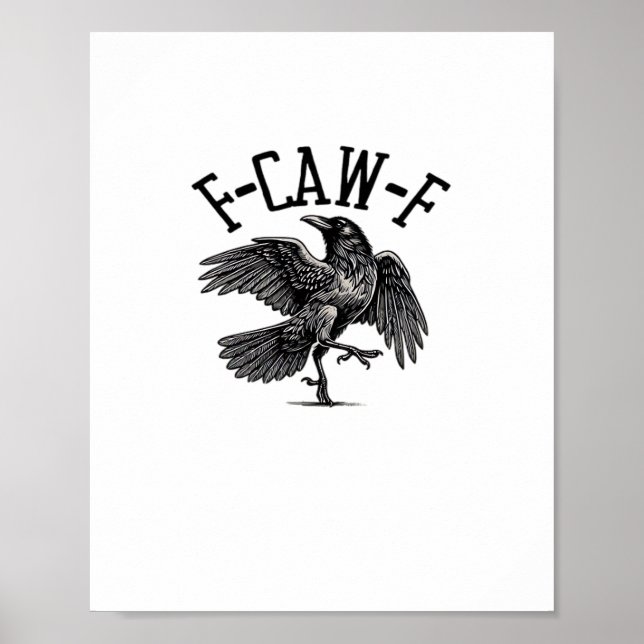 Poster F Caw F Crow Criativo Casual (Frente)