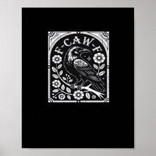 Poster F-Caw-F Crow Estética Casual