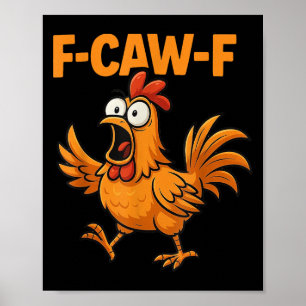 Poster F-caw-f Crow Funny Fcawf Black Bird Meme G