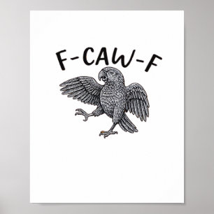 Poster F Caw F Design Minimalista Limpo