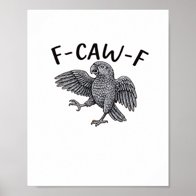 Poster F Caw F Design Minimalista Limpo (Frente)