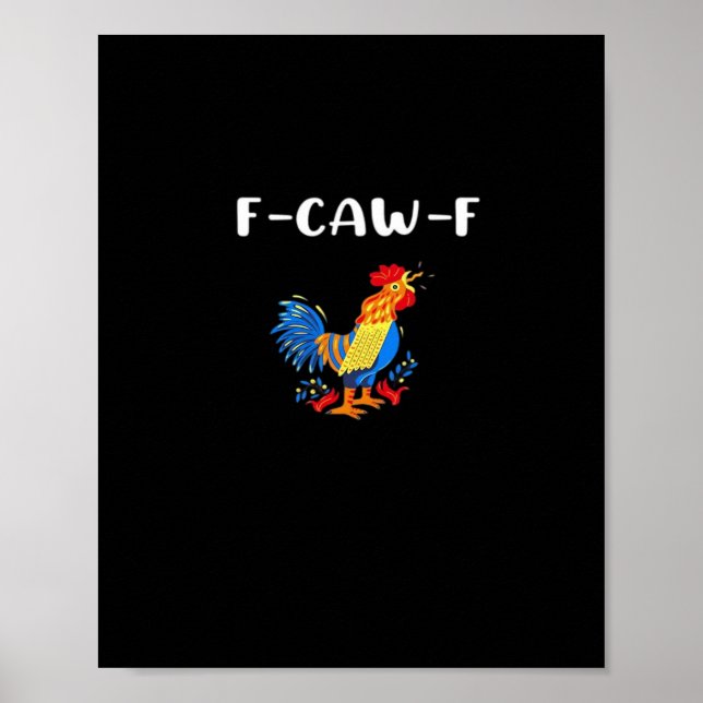 Poster F-Caw-F Divertido Moderno (Frente)