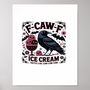 Poster F Caw F Engraçado Moderno