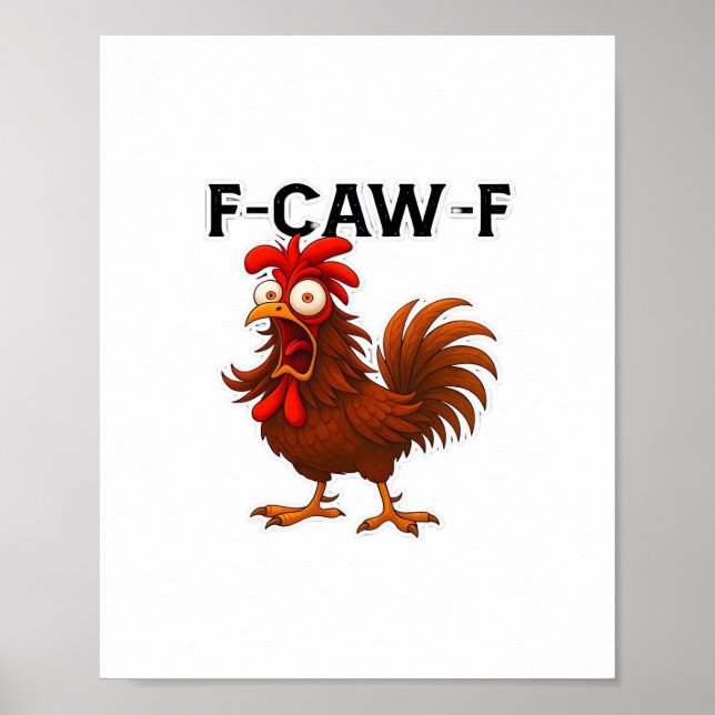Poster F-Caw-F Frango Clássico (Frente)