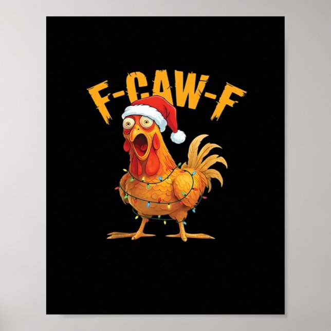 Poster F-Caw-F Frango Natal Essencial (Frente)