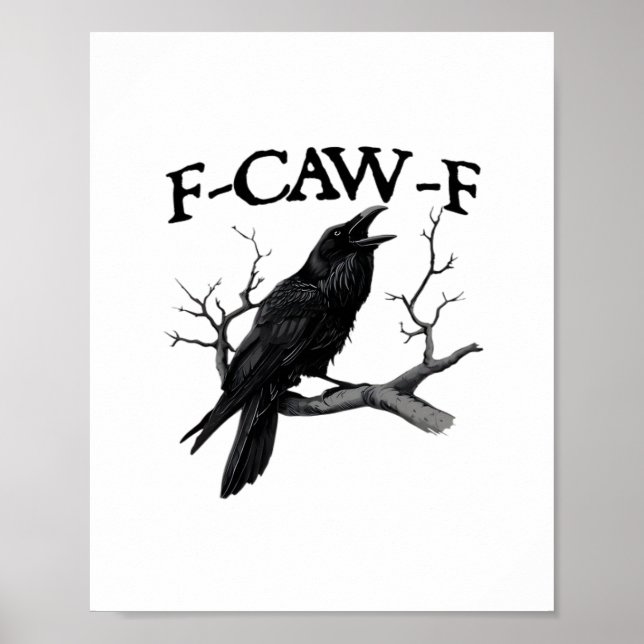 Poster F Caw F Gráfico Vintage Clássico (Frente)