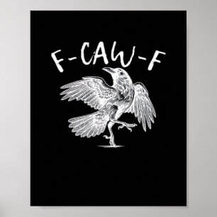 Poster F-Caw-F Gráfico Vintage Corvo