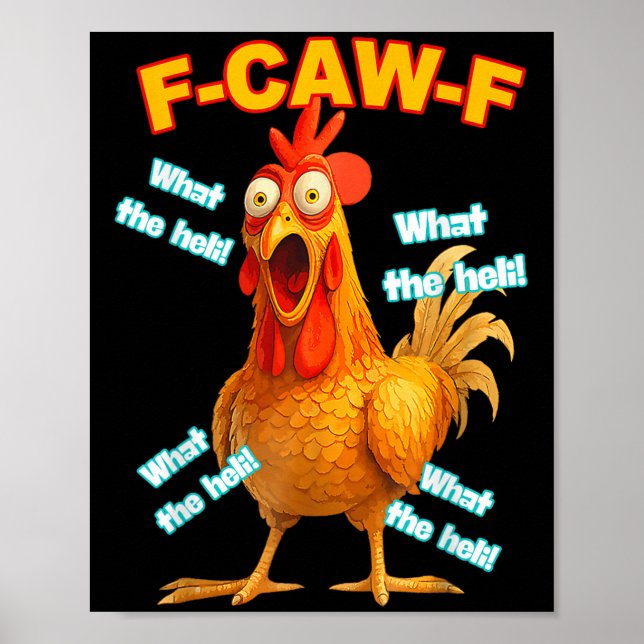 Poster F-caw-f O Que A Memória Engraçada Heli Chicken Vin (Frente)